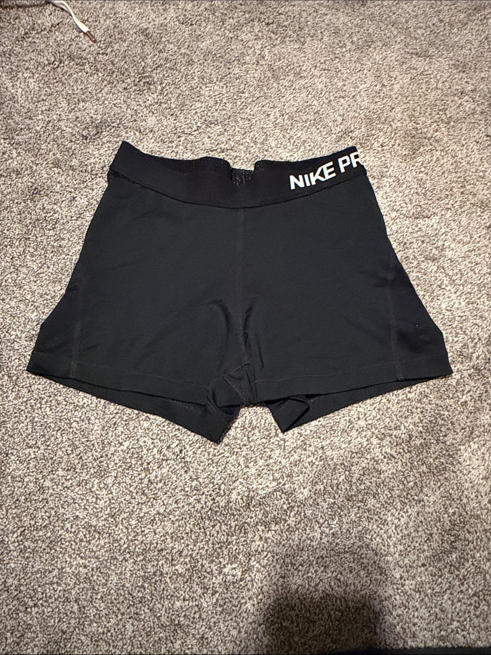 Nike Black Women's Athletic Compression Shorts with Branded Waistband